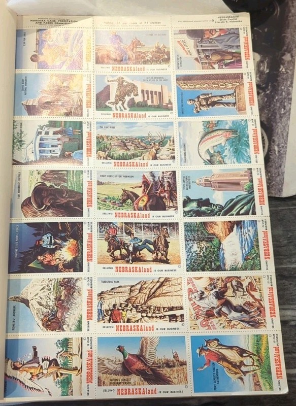 Vintage 1963 Nebraskaland Nebraska Game Forestation Parks Commission Stamps