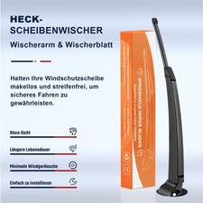 Heckwischerarm + Scheibenwischer Hinten kompatibel mit VW Passat 3C2 05-10 Gummi
