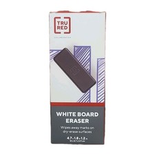 24 Staples Tru Red Whiteboard Erasers 4.7 1.8 1.2" Sz Med TR13612 Case Of 24