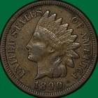1890 Indian Head Cent Choice Very Fine VF+/XF Coin #39510