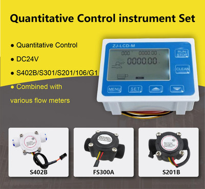 Digital Flow Meter Automatic Inline Controller Relay Liquid Filling Plumbing