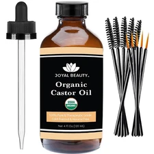 Castor Oil USDA Certified Organic(4oz). 100% Pure Cold Pressed Unrefined Hexa...