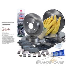 ATEC BREMSSCHEIBEN+BREMSBELÄGE BREMSKLÖTZE VORNE+HINTEN FÜR OPEL ASTRA G AB 01