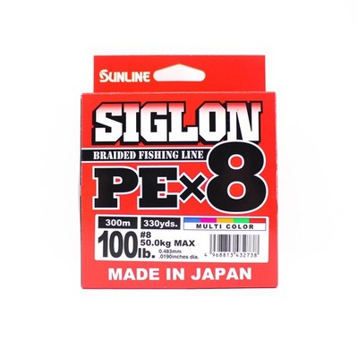 Sunline P.E Line X8 Siglon 300M P.E 8 100LB Multi (2738)