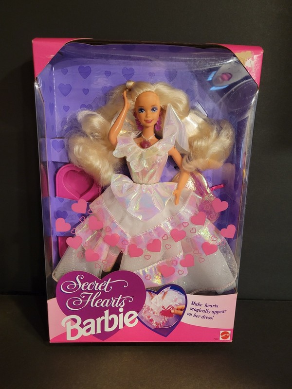 1997 Secret Hearts Barbie #7902.  New,  Never Removed From Box.