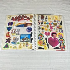 Vintage 80s Sticker Book Album FULL Stickers Scratch-n-Sniff Lisa Frank Puffy