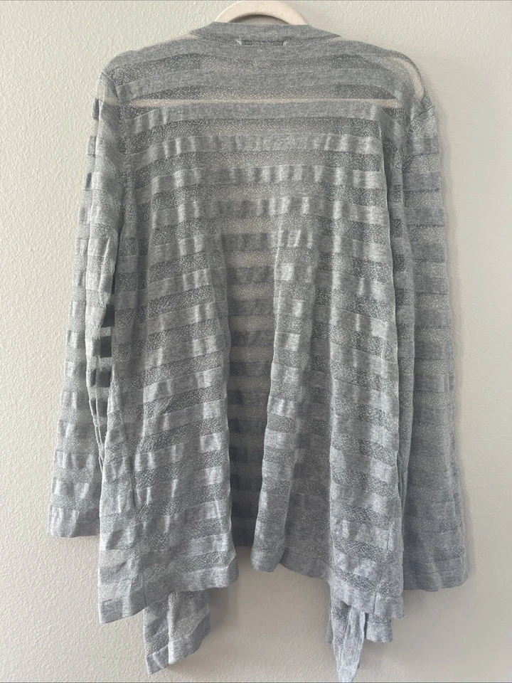 Peter Nygard Cárdigan Mujer Talla Extra Grande Algodón Mezcla Metalizada Manga Larga Foto 3 de 4