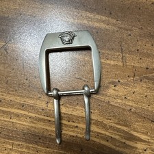 Versace Men's Medusa Belt Buckle Silver Color Double Pronge Vintage