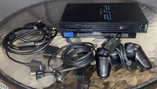 Sony PlayStation 2 SCPH-50001 WORKS- Cords & Controller & Console