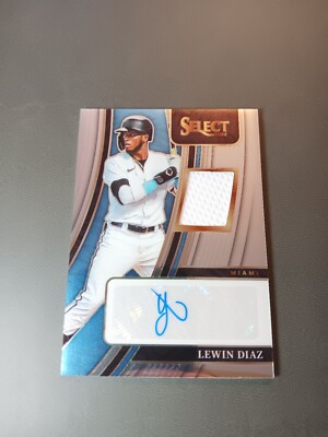 LEWIN DIAZ 2022 Select Signature Materials Patch Auto #SM-LD /299 Miami Marlins