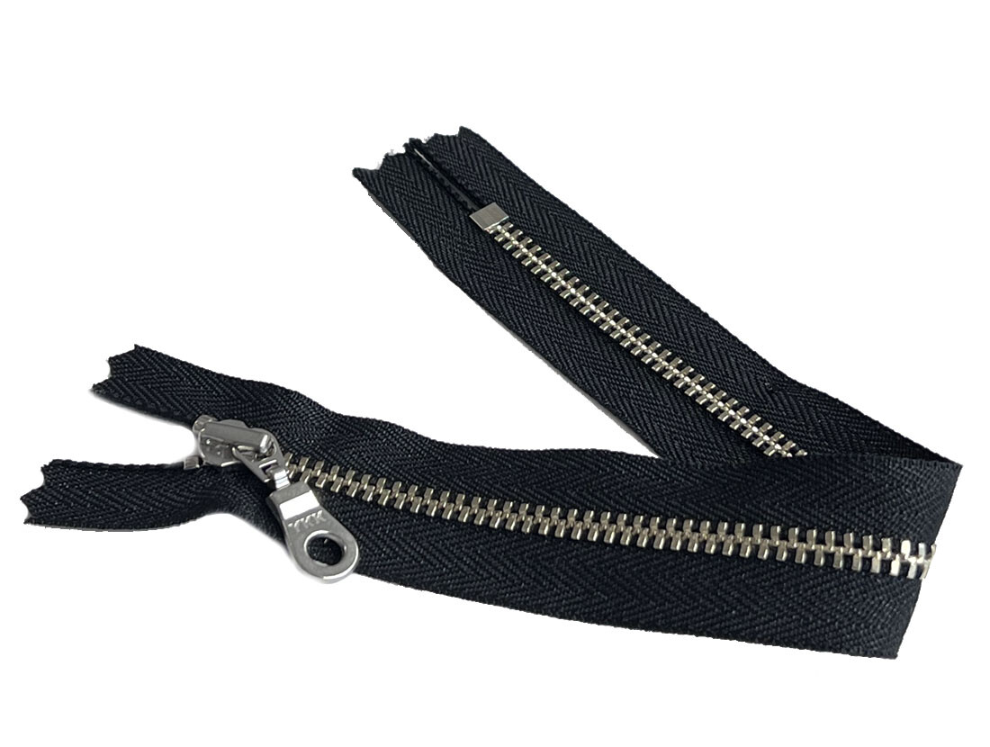 YKK Nickel Silver Metal Teeth 4.5s- Donut Pull Zippers YKK Nickel Silver Metal Teeth 4.5s- Donut Pull Zippers