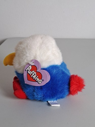 Vintage PUFFKINS PATRIOT 4TH OF JULY Red, White, & Blue Plush Eagle Tag SWIBCO - Picture 3 of 8