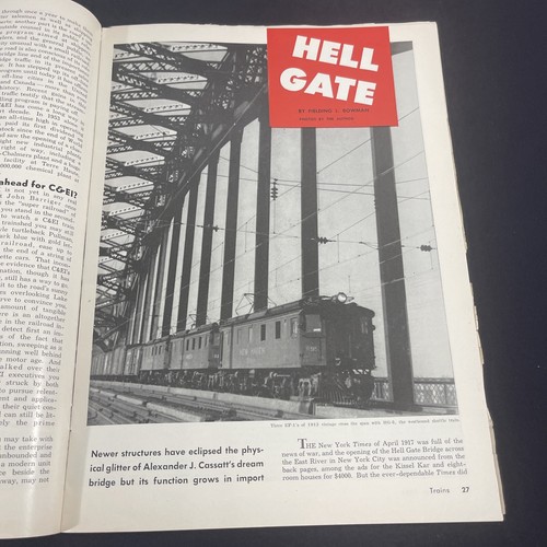 Trains Magazine of Railroading October 1954 Vintage C&EI Comes Back Rail Travel - Picture 9 of 15