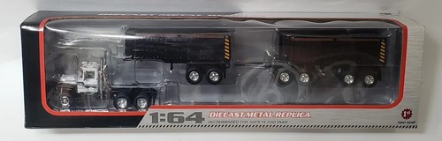 R Model Mack Semi Truck With Dump Trailer & Pup Trailer By First Gear 1/64 Scale - Picture 12 of 12