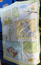Baby Looney Tunes Crib Quilt Comforter Blanket Bugs Bunny Taz Tweety 31" 40"