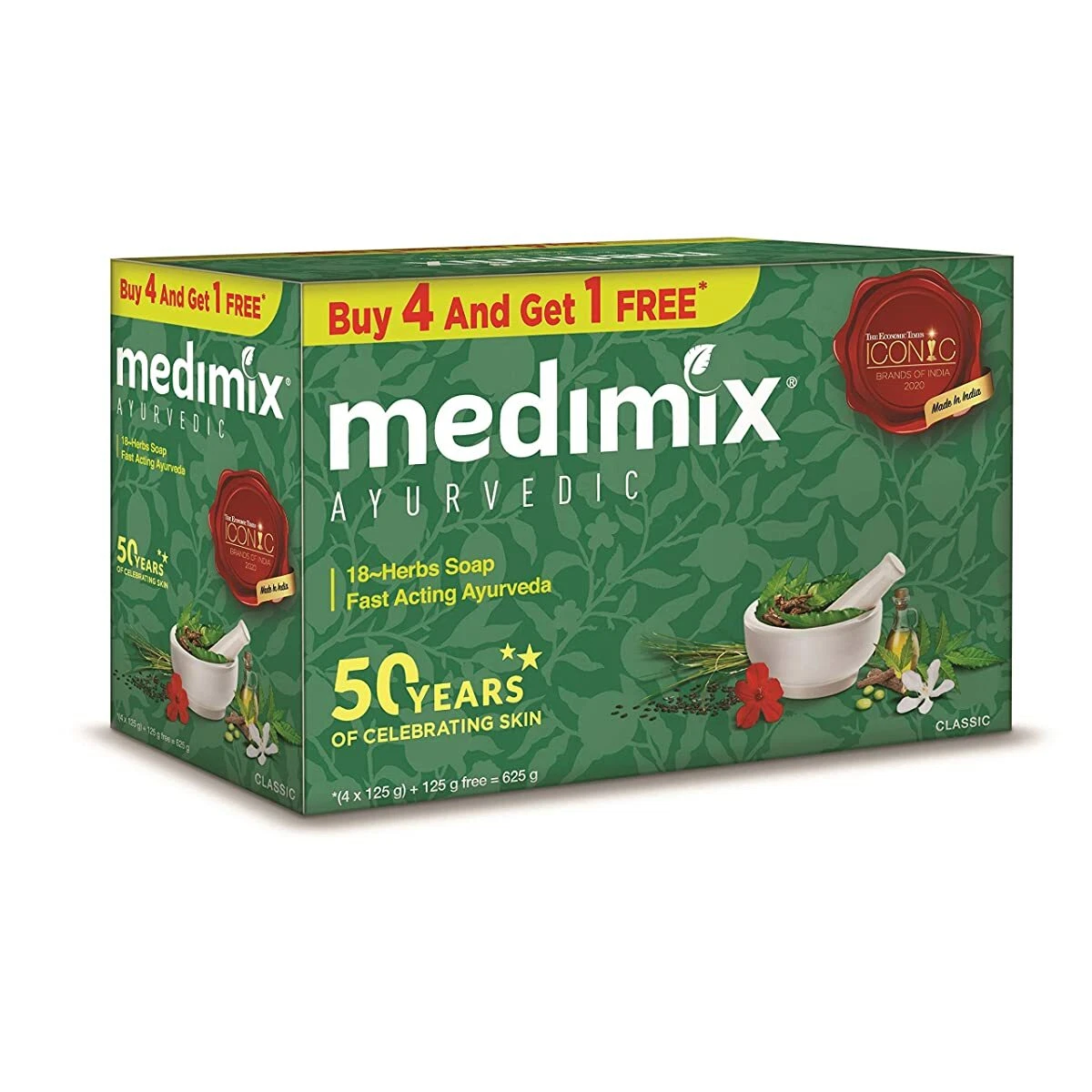 Medimix Ayurvedic Classic 18 Herbs Soap 125 g 4 1 Offer Pack