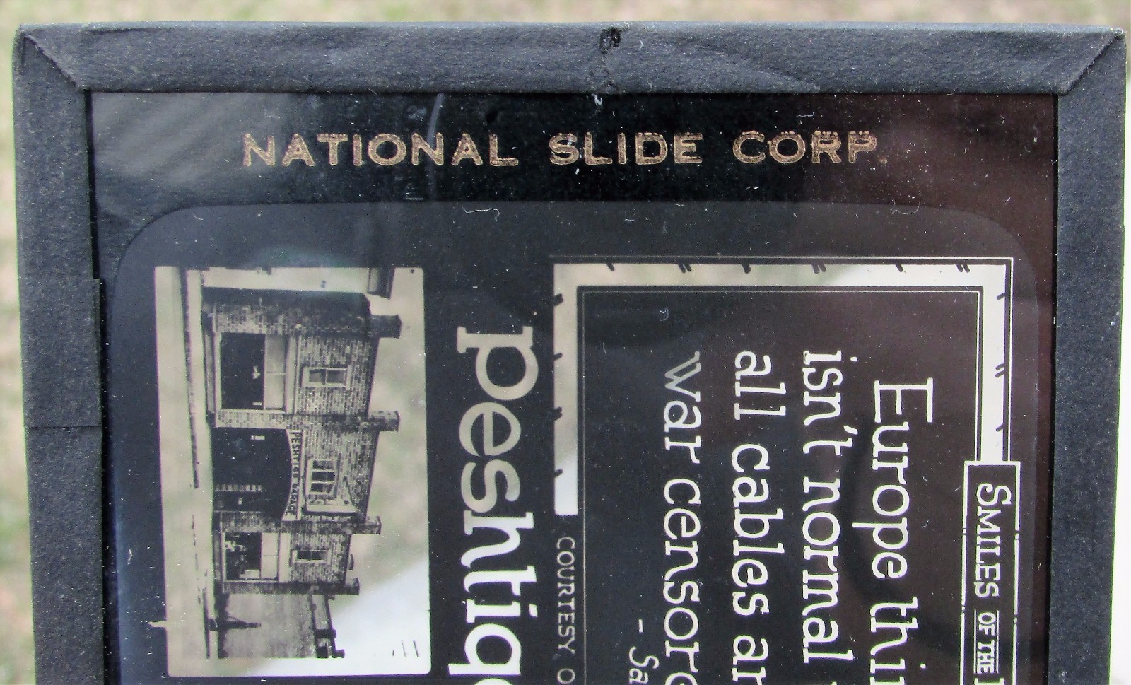 Vintage Cinema Glass Advertising Slide Peshtigo Garage Peshtigo, WI