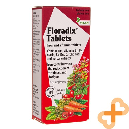 Floradix Ferro E Vitamina 84 Compresse Stanchezza Riduzione Integratore - Zdjęcie 1 z 24