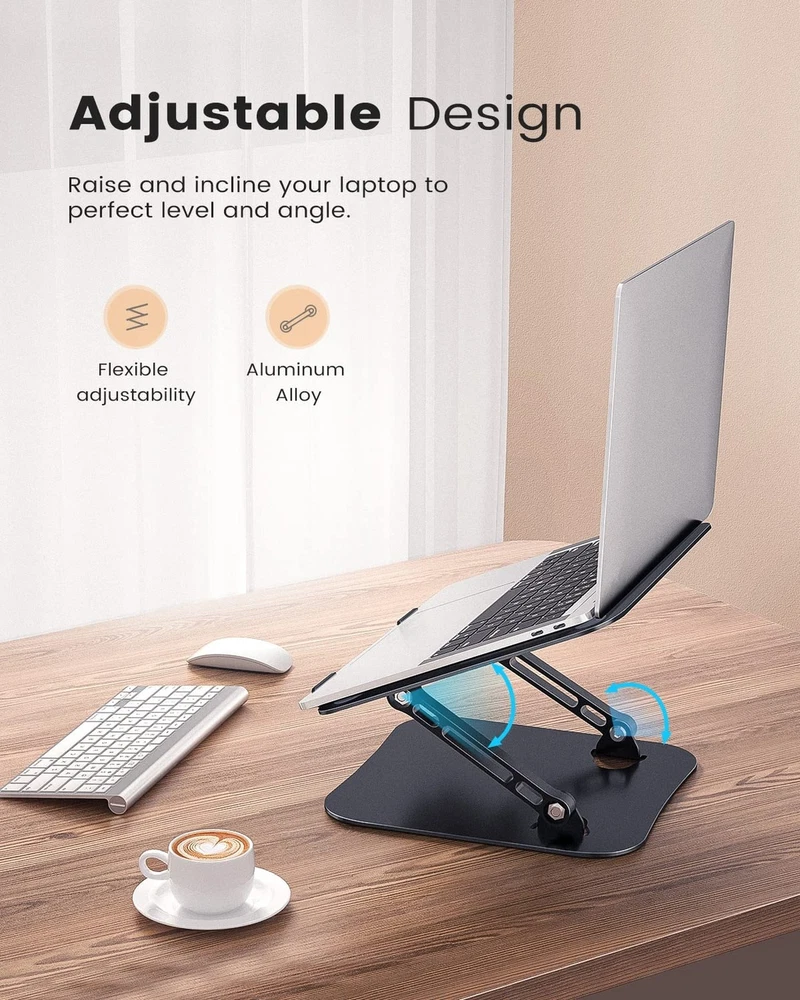 Laptop Stand, Adjustable Laptop Stand for Desk, Aluminum Computer Stand Porta...