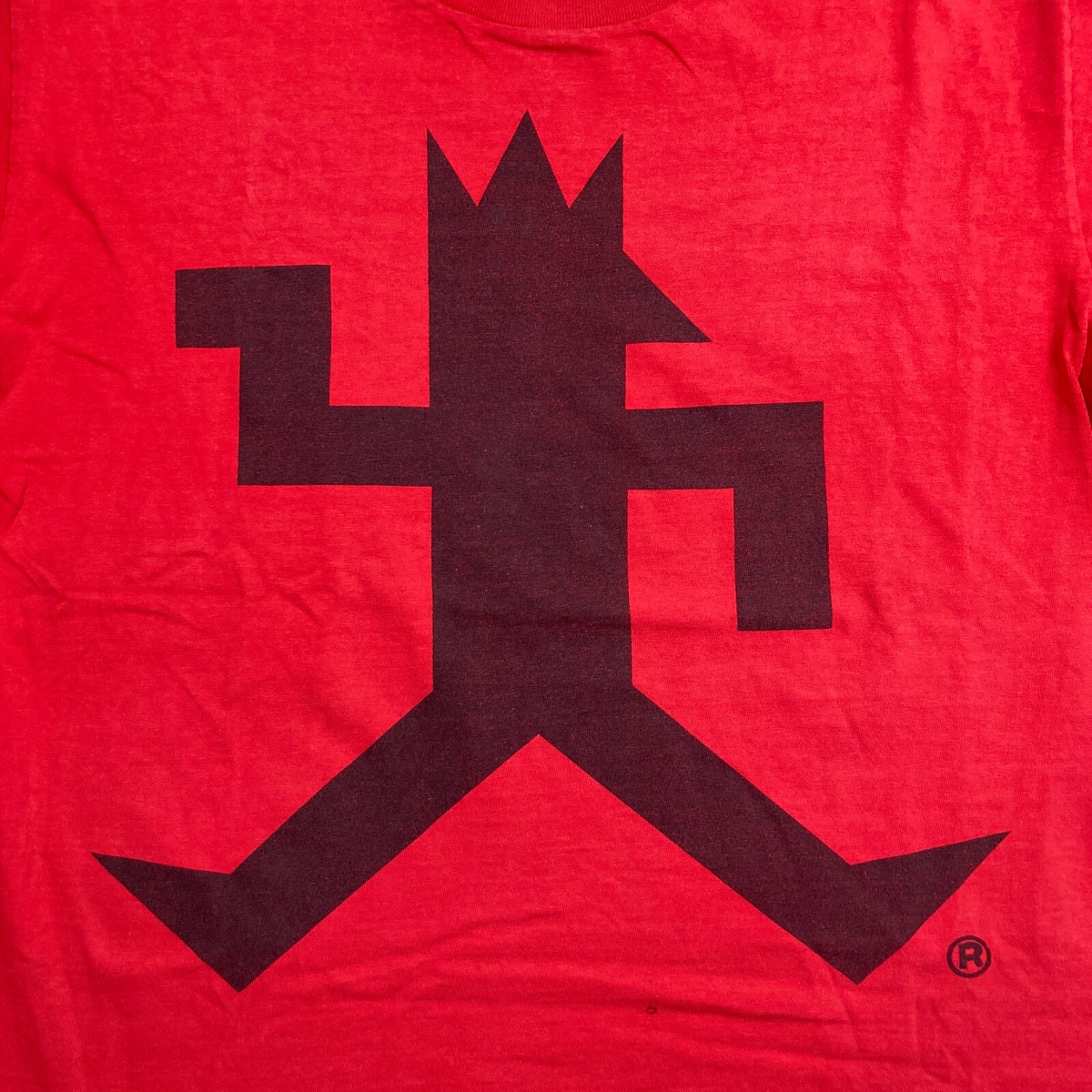 Vintage Babylon Sport Shirt Mens XL Red Black Art Graphic Faded