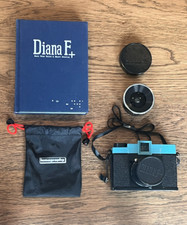 Diana Lomography Blue  Black F 120mm Medium Format Film Camera With Lens/Book