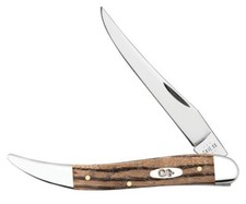 Case XX Smooth Natural Zebra Wood Medium Texas Toothpick Knife 25146