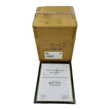 18 Count EZ Mount Document Frame w/ Trim Accent Plastic 8.5 x 11 Black/Gold