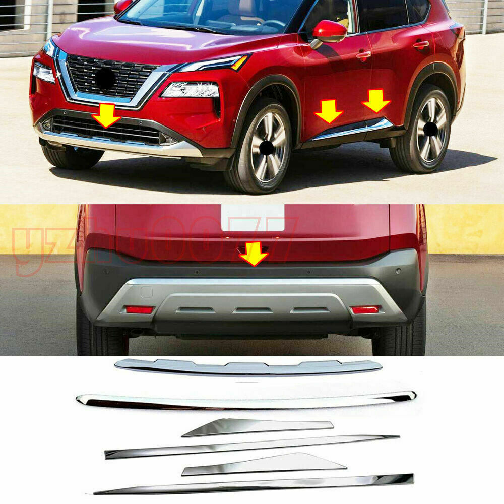 6-Piece Chrome Bumper Molding Kit for 2021-2023 Nissan Rogue