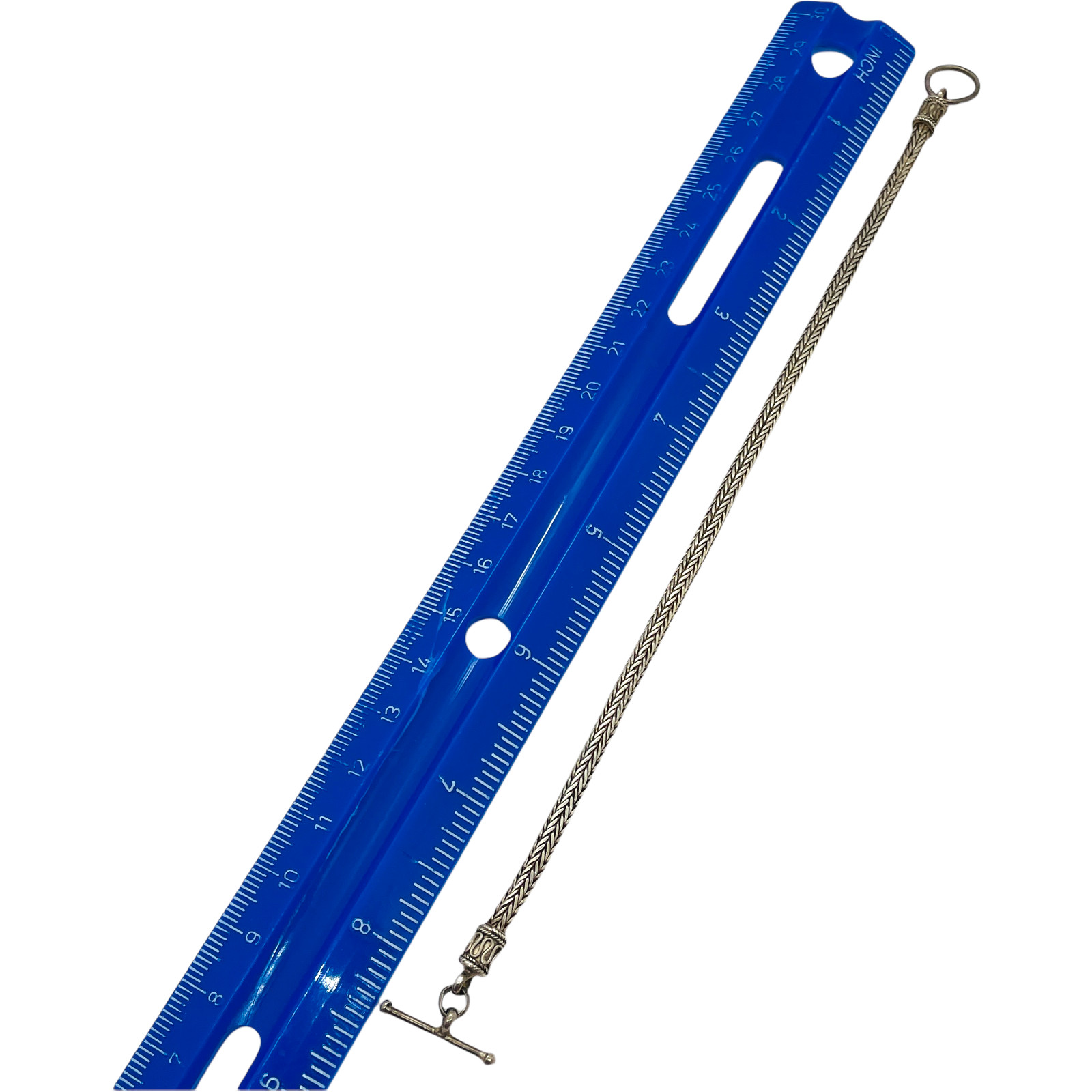 BALI Solid Sterling Silver Weave Oxidized 5mm Bra… - image 3