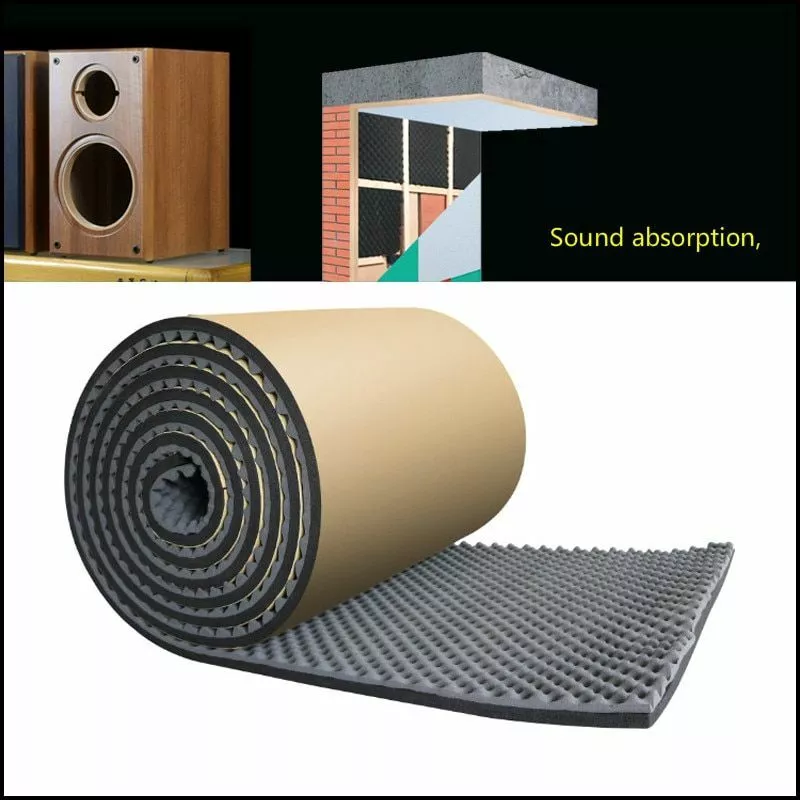 Self Adhesive Sound Absorbing Foam Speaker Bookshelf Bass Home Theatre Egg  Crate