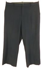 PNS1660- RALPH LAUREN Women 95 Wool Wide Leg Capris Pants Dark Navy Blue 18W