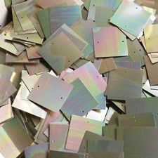 25mm Square Sequins Gold Metallic Rainbow Iris Loose Paillettes