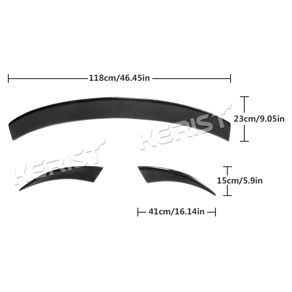Carbon Fiber Spoiler Rear Lip Trunk Wing For Porsche Taycan
