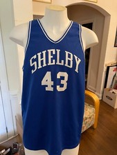 Vintage Shelby NC North Carolina XL Men's Basketball Jersey Blue White