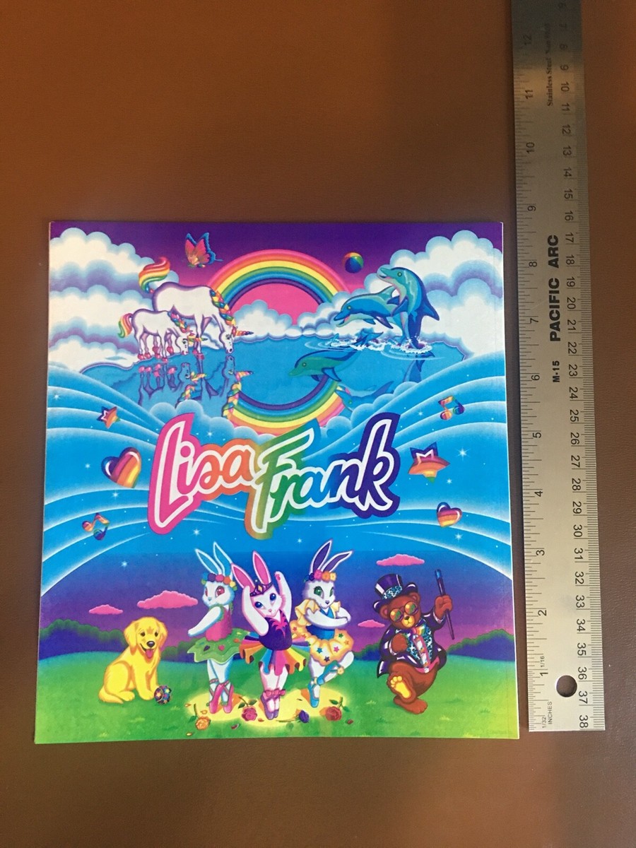 Rare 80s/90s Vintage Lisa Frank Sticker Jumbo/Large Sheet Dolphins Bears  Unicorn | eBay