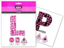 6.5" Hen Night L PLATE / P PASSED Reversible BRIDE TO BE Hen Party Decoration