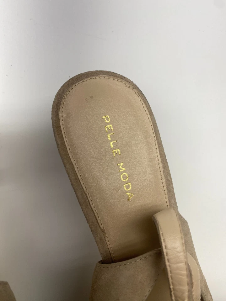 Tacones Pelle Moda para mujer punta puntiaguda gamuza beige talla 11 Foto 4 de 4