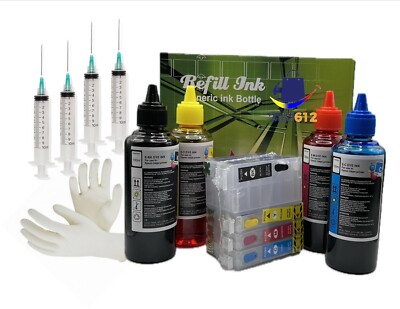 Refillable ink cartridges +400ml Ink Epson For WorkForce 7610 7710 7210
