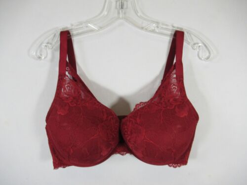 Torrid Push Up Plunge Bra 40DDD Red Lace Underwire Strappy
