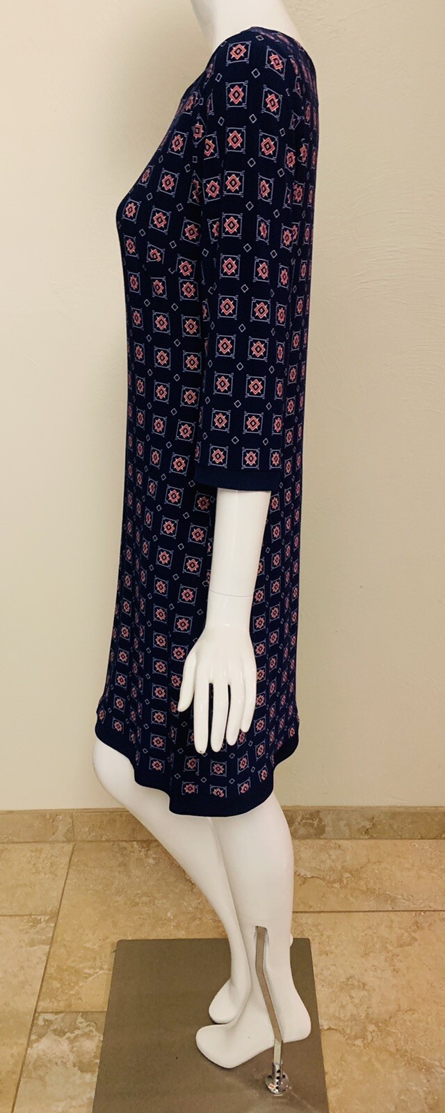 Tommy Hilfiger 3/4 Sleeve Navy Multi Print Pullov… - image 3