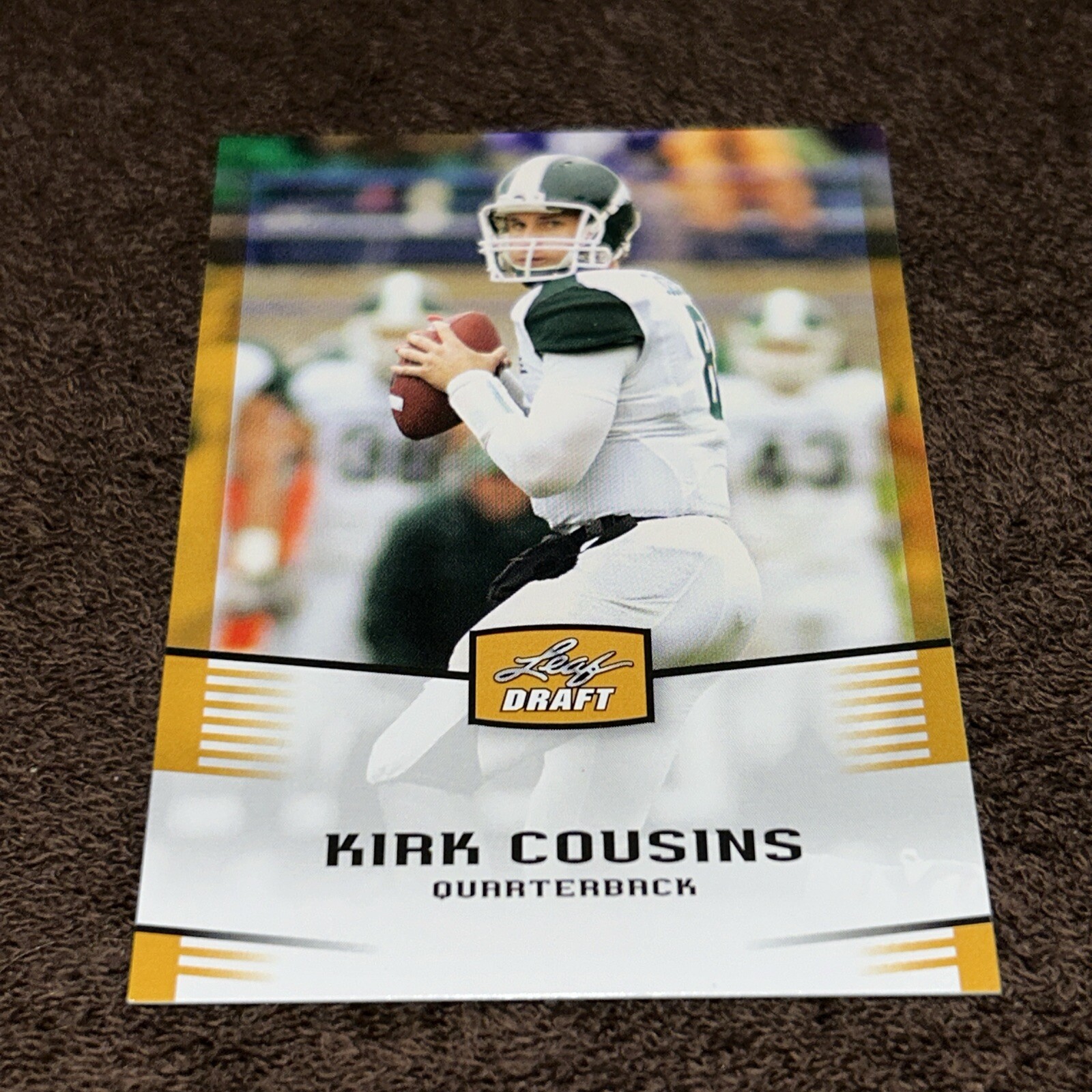Kirk Cousins Leaf Draft #27 Gold Border