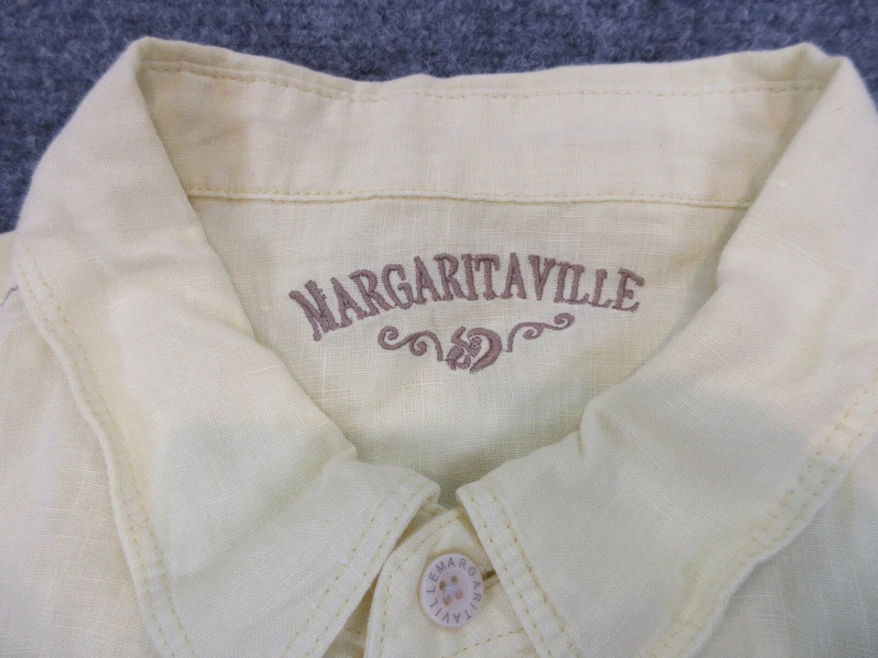 Margaritaville Shirt Mens 2XL XXL Yellow Button Up Casual Outdoors Lightweight - Image 2 of 4