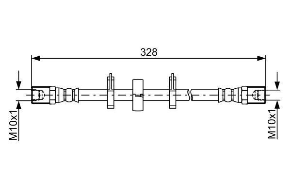 Bosch 1987481849 Brake Hose Front Fits Iveco Daily Daily Citys 