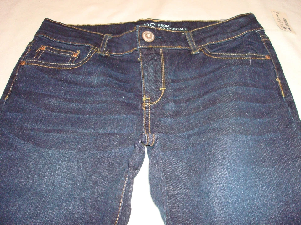 NIÑA PS DE AEROPOSTALE LEGGINGS LAVADO OSCURO TALLA REGULAR NUEVOS CON ETIQUETAS Foto 2 de 3