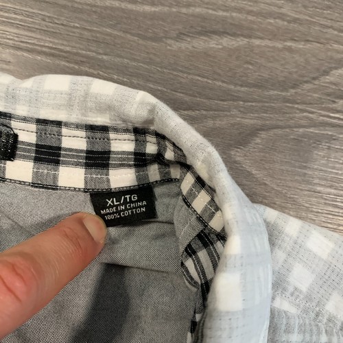 Tommy Bahama Shirt Mens XL White Gray Plaid Button Up Cotton Island Modern Fit - Picture 3 of 10