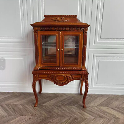 1:12 Dollhouse Furniture Miniature antique showcase Cabinet Storage Cabinet