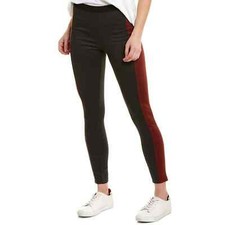 BCBGMaxAzria Legging Woman S Burgandy Combo Knit NEW