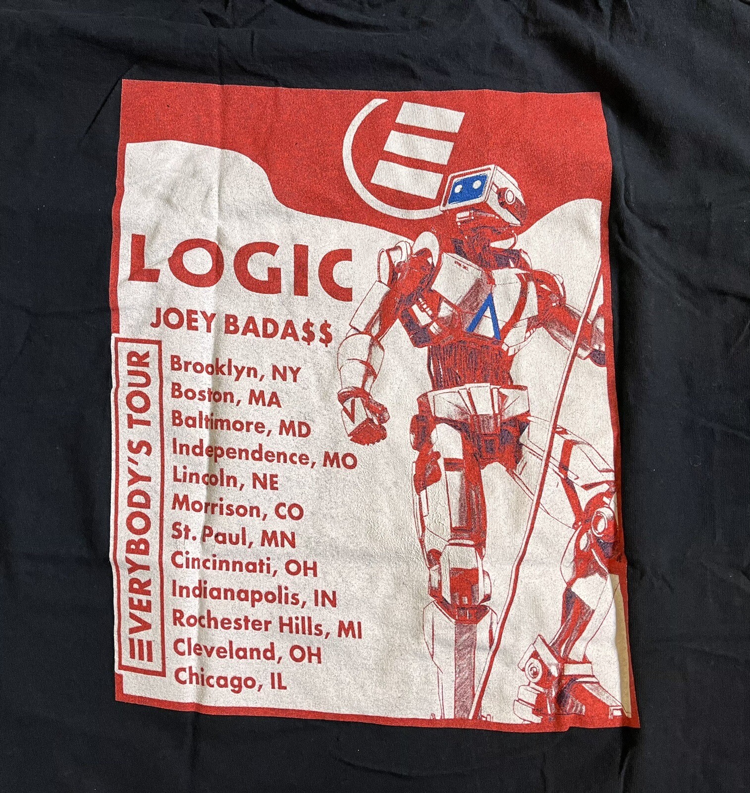 Logic Shirt Mens Large Black Everybodys Tour 2017 Joe… - Gem