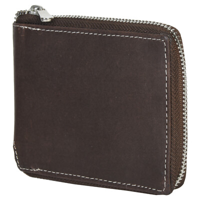 Hunter genuine leather all around zipper wallet - rough tough look