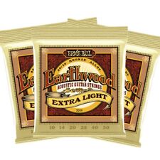 Ernie Ball P02006 Earthwood 80/20 Bronze Extra Light Strings 3 SETS 749699120063